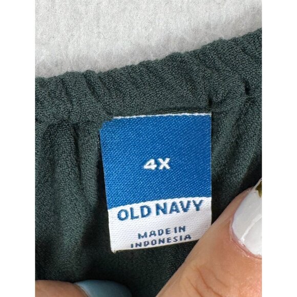 Old Navy waist defined midi dress beach lagen hunter green sz 4X - Picture 2 of 8